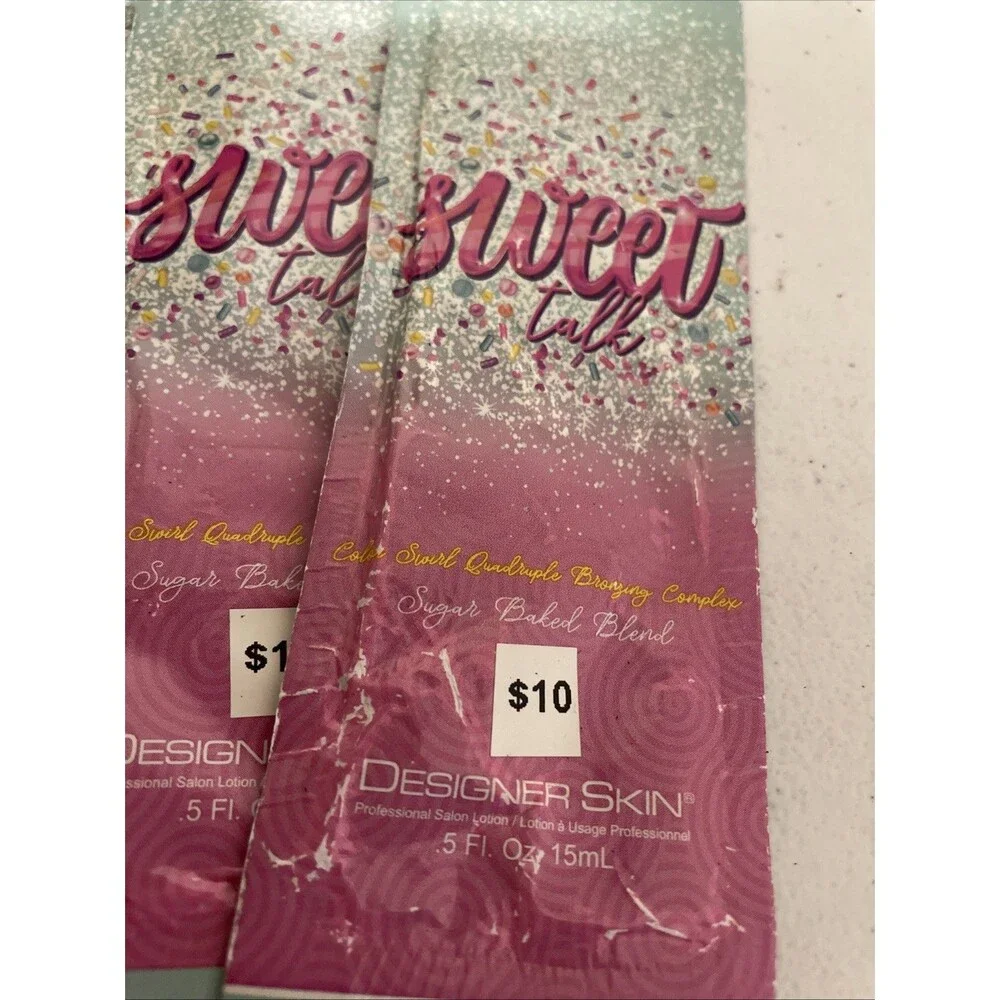 Designer Skin Sweet Talk Quadruple Bronzing Tanning Lotion Packets 10 PACK